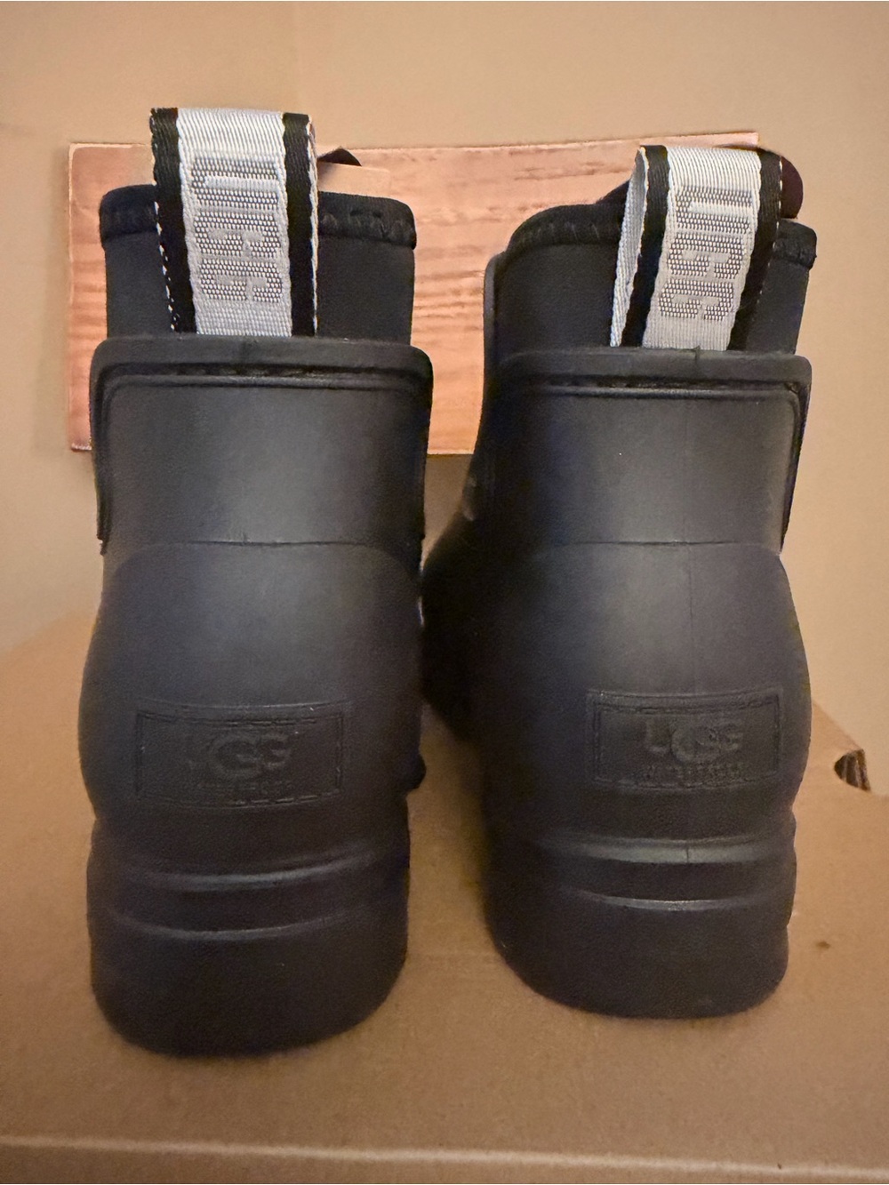 UGG Droplet Waterproof Rain Boots – Black – Women’s Size 8 – NEW - Picture 6 of 9
